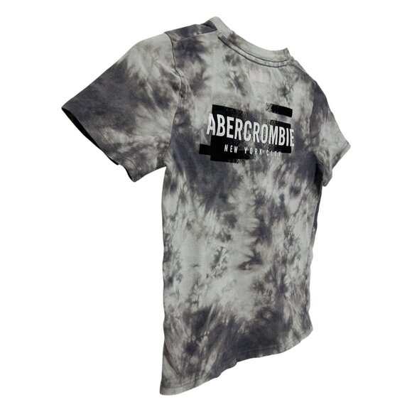 Abercrombie & Fitch Kids Boys Size 7/8 Tie-Dye T-Shirt Grey Black Short Sleeve - Picture 6 of 16